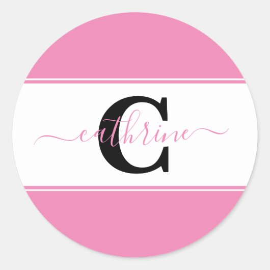 Persoonlijk kleurblok ronde sticker (Voorkant)