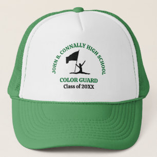 Persoonlijk Kleurengarde-team van Green High Schoo Trucker Pet