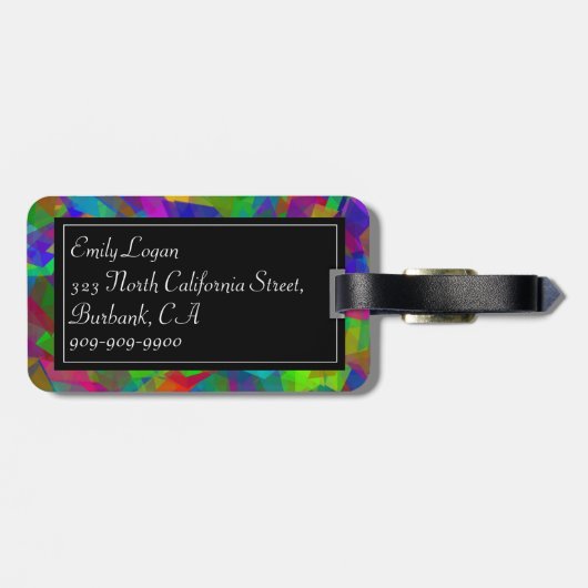 Persoonlijk kleurig Puzzle bagagelabel (Achterkant horizontaal)