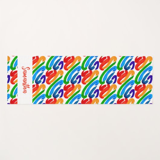 Persoonlijk kleurrijk Abstract patroon Yogamat (Voorkant (horizontaal))