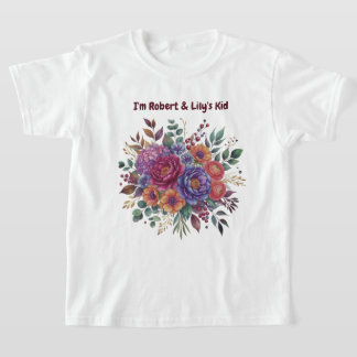Persoonlijk Kleurrijk Bloemenkinderen T-Shirt