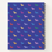 Persoonlijk Kleurrijk Dachshunds Patroon Groot Notitieboek (Achterkant)