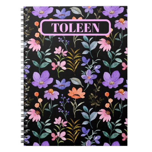 Persoonlijk kleurrijk flessenpatroon notitieboek (Voorkant)