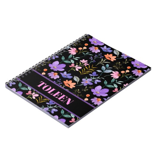 Persoonlijk kleurrijk flessenpatroon notitieboek (Linkerzijde)