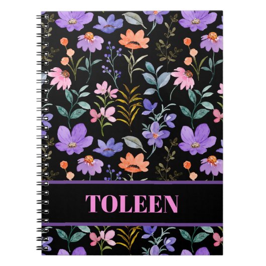 Persoonlijk kleurrijk flessenpatroon notitieboek (Voorkant)