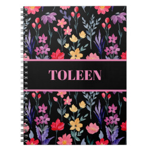 Persoonlijk kleurrijk flessenpatroon notitieboek