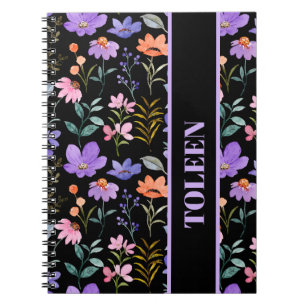 Persoonlijk kleurrijk flessenpatroon notitieboek