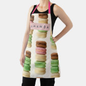 Persoonlijk Kleurrijk Gestapeld Macaron Patroon Schort (Insitu)