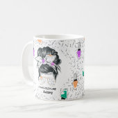 Persoonlijk kleurrijk Nail Tech Life Fun Koffiemok (Voorkant links)