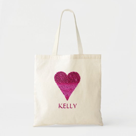 Persoonlijk kleurrijk Paars hart Tote Bag (Voorkant)
