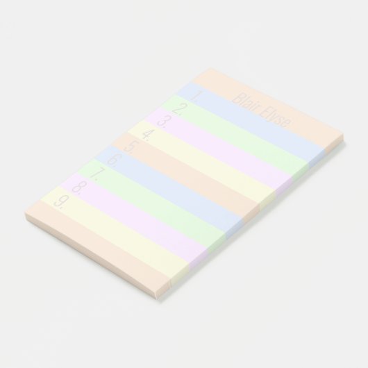 Persoonlijk kleurrijk post-it® notes (Schuin)