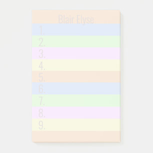 Persoonlijk kleurrijk post-it® notes