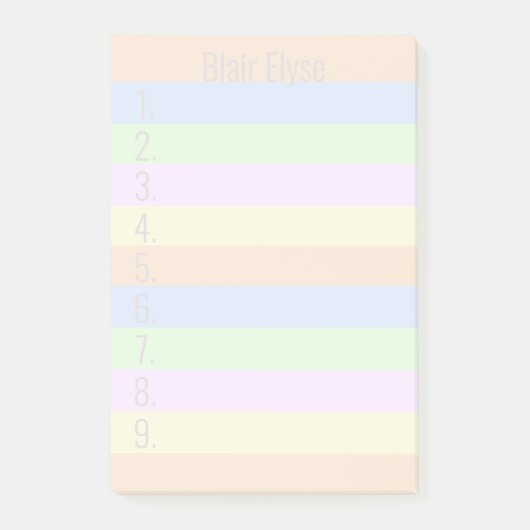 Persoonlijk kleurrijk post-it® notes (Voorkant)