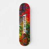 Persoonlijk kleurrijk rood Abstract Persoonlijk Skateboard (Voorkant)