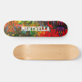 Persoonlijk kleurrijk rood Abstract Skateboard (Horizontaal)