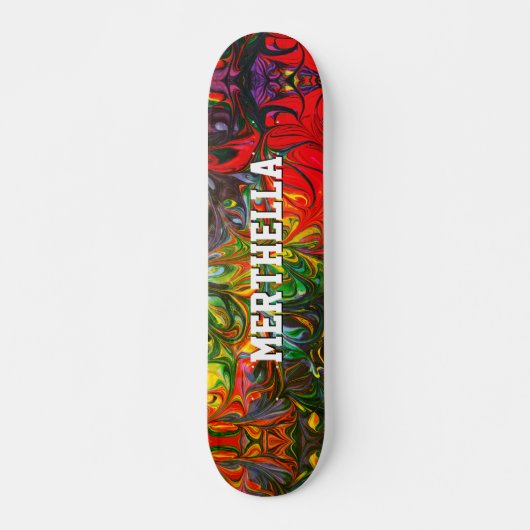 Persoonlijk kleurrijk rood Abstract Skateboard (Voorkant)