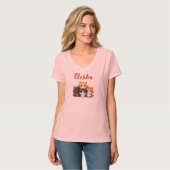Persoonlijk Knuffel Kitty Liefhebber Roze Crop Top (Voorkant volledig)