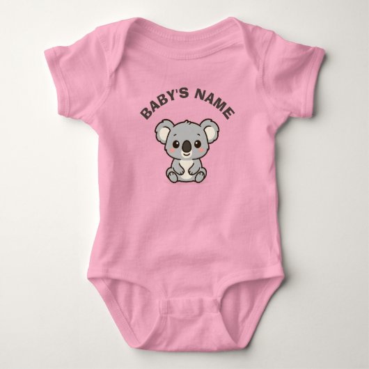 Persoonlijk Knuffel Koala Baby Body Pak Romper (Voorkant)