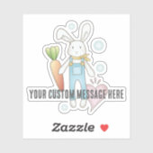 Persoonlijk Knuffel Konijn Sticker (Vel)