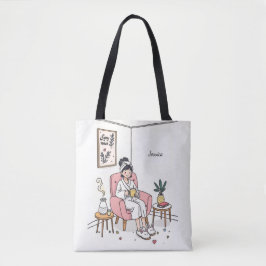 Persoonlijk knuffelgeschenk voor vriendin Cute Rel Tote Bag