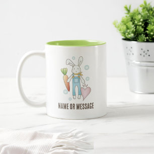 Persoonlijk Knuffelkonijn Tweekleurige Koffiemok