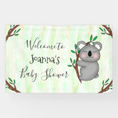 Persoonlijk Koala Beer Baby shower Spandoek (Horizontaal)