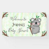 Persoonlijk Koala Beer Baby shower Spandoek (Horizontaal)