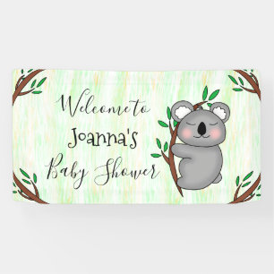Persoonlijk Koala Beer Baby shower Spandoek