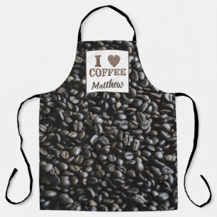 Persoonlijk koffieliefhebber keukenschort bonen schort
