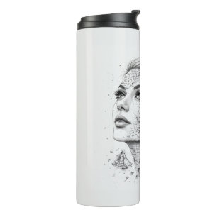 Persoonlijk kompas voor vrouwen Kunst Vintage chic Thermosbeker