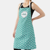 Persoonlijk kook vintage teal schort (Insitu)