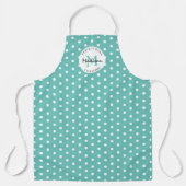 Persoonlijk kook vintage teal schort (Voorkant)