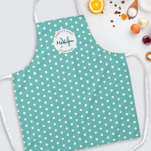 Persoonlijk kook vintage teal schort