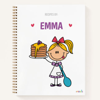 Persoonlijk kookboek voor kinderen notitieboek