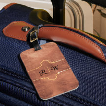 Persoonlijk koperen monogram met rustieke uitstral