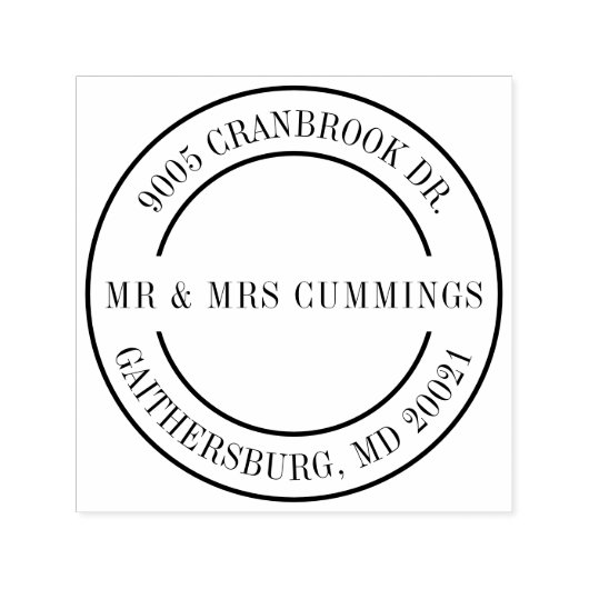 Persoonlijk koppel Elegant Retouradres Zelfinktende Stempel (Design)