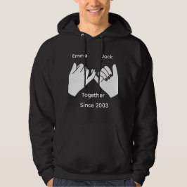 Persoonlijk koppel met eigen namen en jaar hoodie
