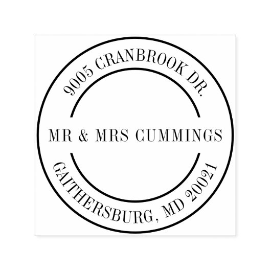 Persoonlijk Koppels Elegant Retouradres Zelfinktende Stempel (Design)