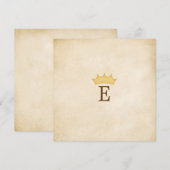 Persoonlijk Kronkelmonogram Sprookjesperkament Kaart (Voorkant / Achterkant)