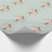 Persoonlijk Kruis met Bloemen voor Trouwdag of Huw Cadeaupapier (Hoek)