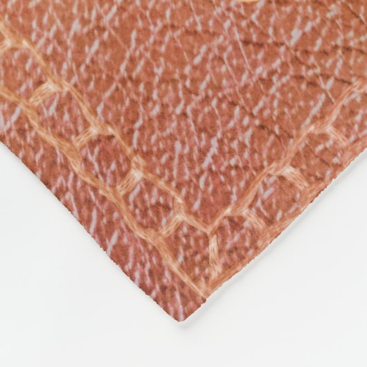 Persoonlijk kunstleder fleece deken (Hoek)