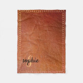 Persoonlijk kunstleder fleece deken (Voorkant)