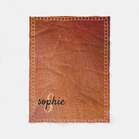 Persoonlijk kunstleder fleece deken (Voorkant)