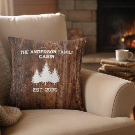 Persoonlijk kussen rustieke houten blokhut