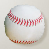 Persoonlijk kussen Wit honkbal rood stiksel (Voorkant)
