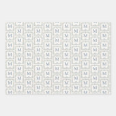 Persoonlijk Kust Initiaal Monogram Inpakpapier Vel (Voorkant)