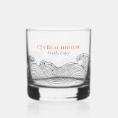 Persoonlijk kuststrandhuis whiskyglas whisky glas (Voorkant)