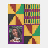 Persoonlijk Kwanzaa-patroon Fleece Deken (Voorkant)