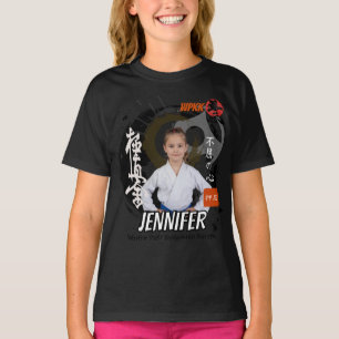 Persoonlijk Kyokushin Meisje Zwarte Band Team  T-shirt