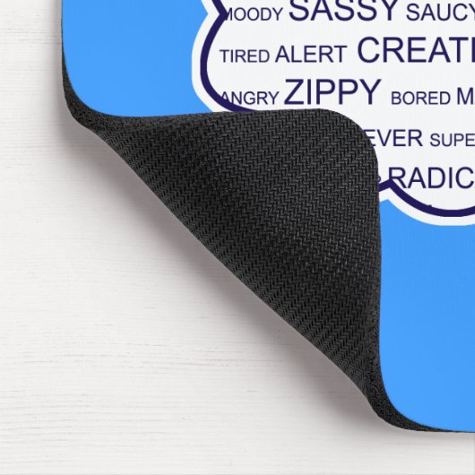 Persoonlijk Label Cloud Fun Emomotion Design Muismat (Hoek)